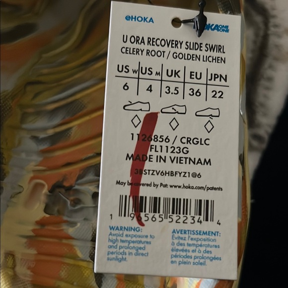 Hoka Colorful Slide Sandals size 6 w - Picture 7 of 7